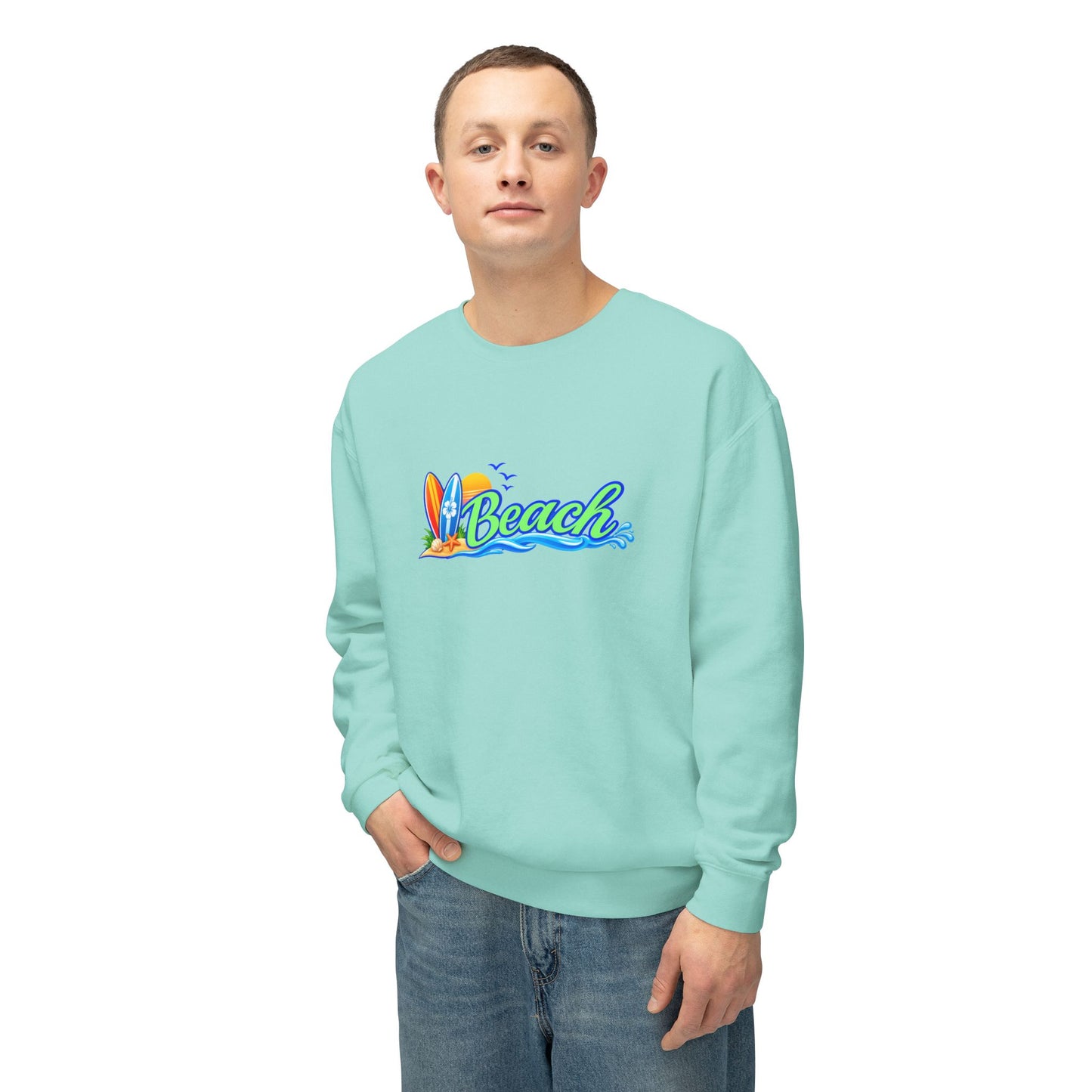 Beach Surf Vibes Crewneck Sweatshirt- Comfort Colors®