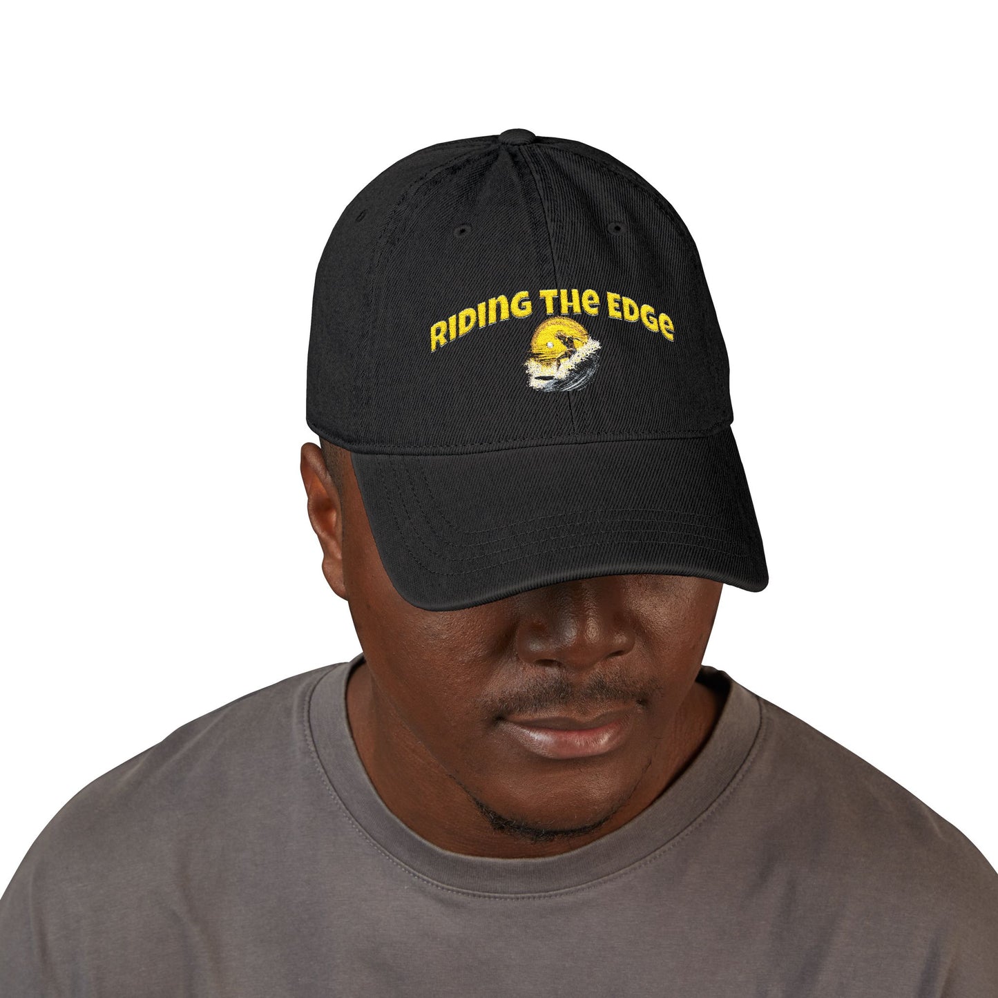 Riding the Edge Embroidered Denim Hat