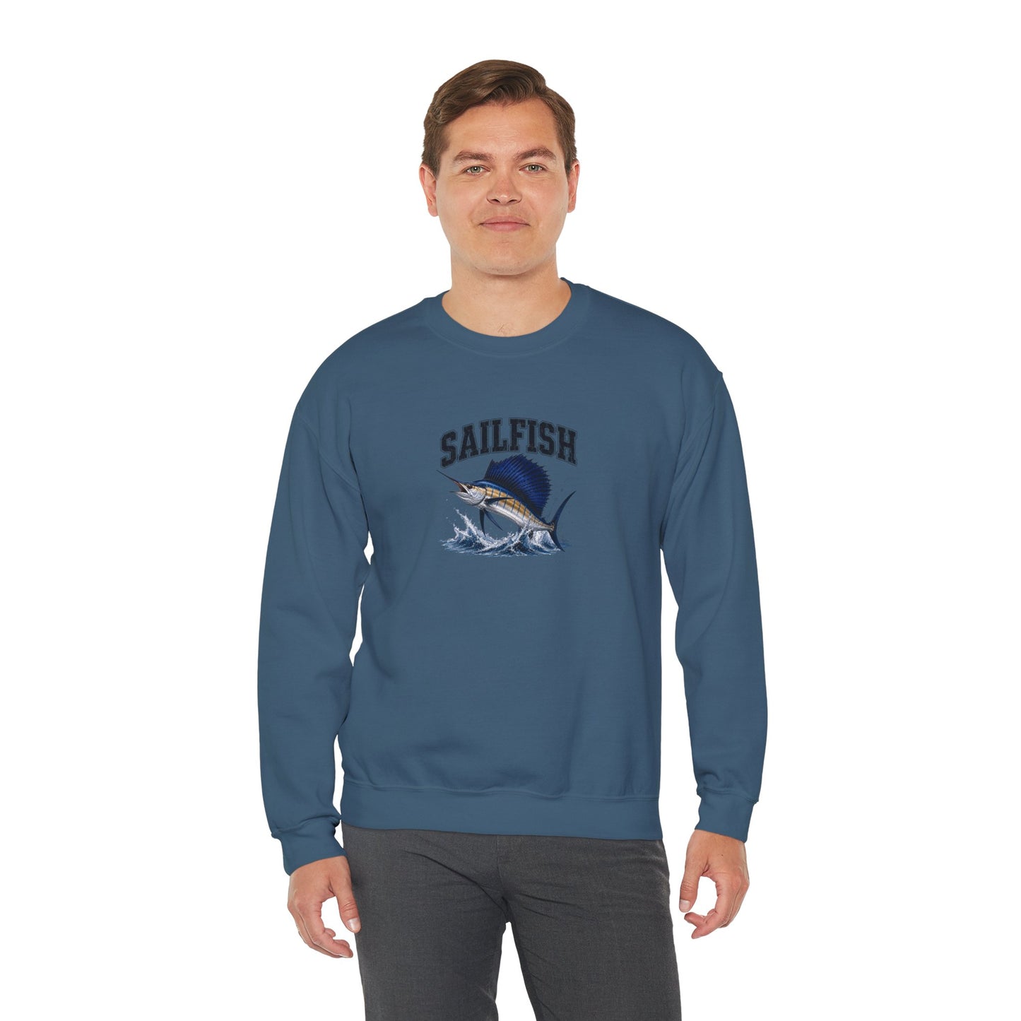 Sailfish Graphic Sweatshirt – Vintage Marlin Fishing Crewneck