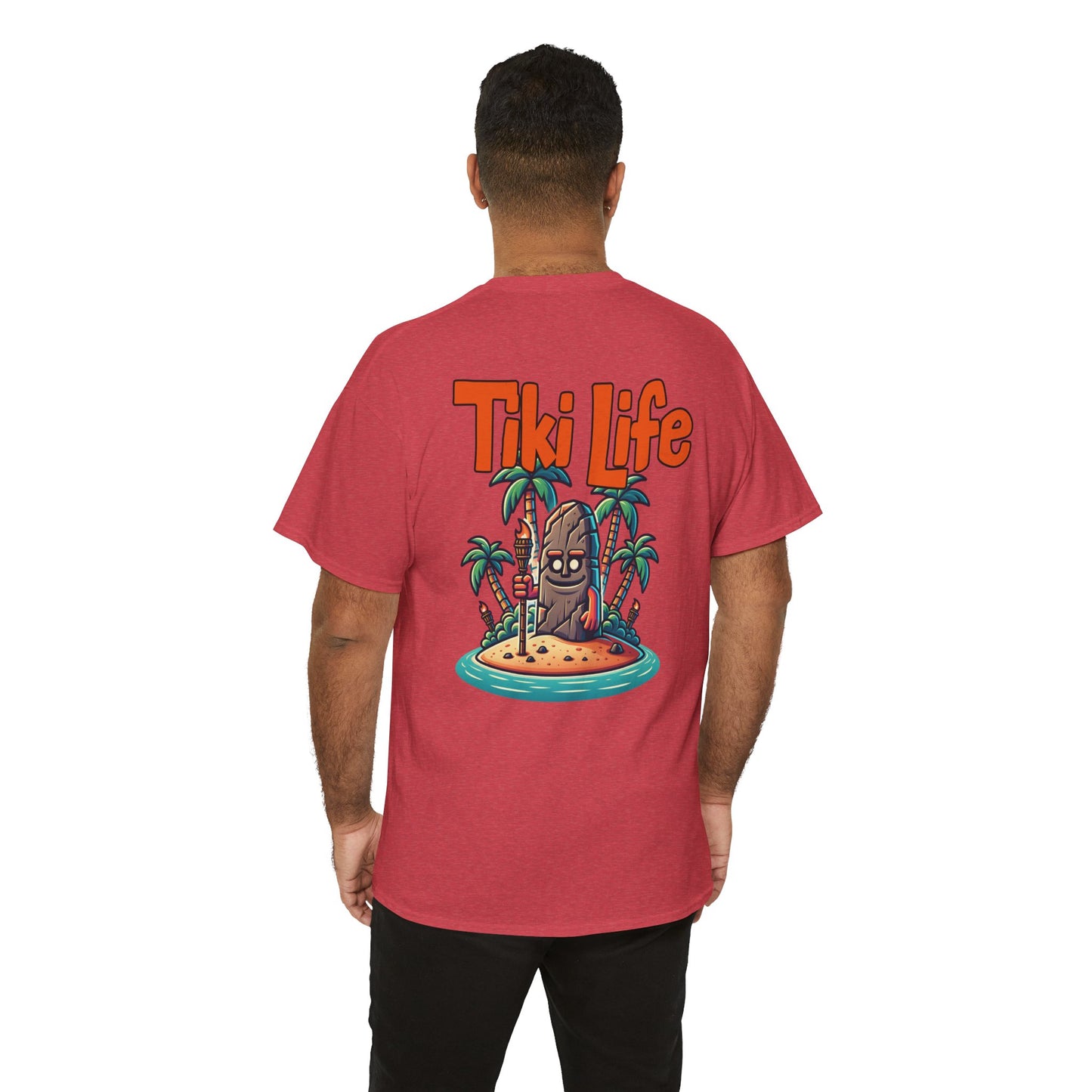 Tiki Life Island Tee - Unisex Heavy Cotton T-Shirt