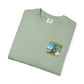 T-Shirt — "Living in Paradise and Loving It" Tropical Parrot Beach Tee