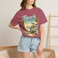 Beach Therapy T-Shirt — Vintage Surf Chair & Palm Graphic