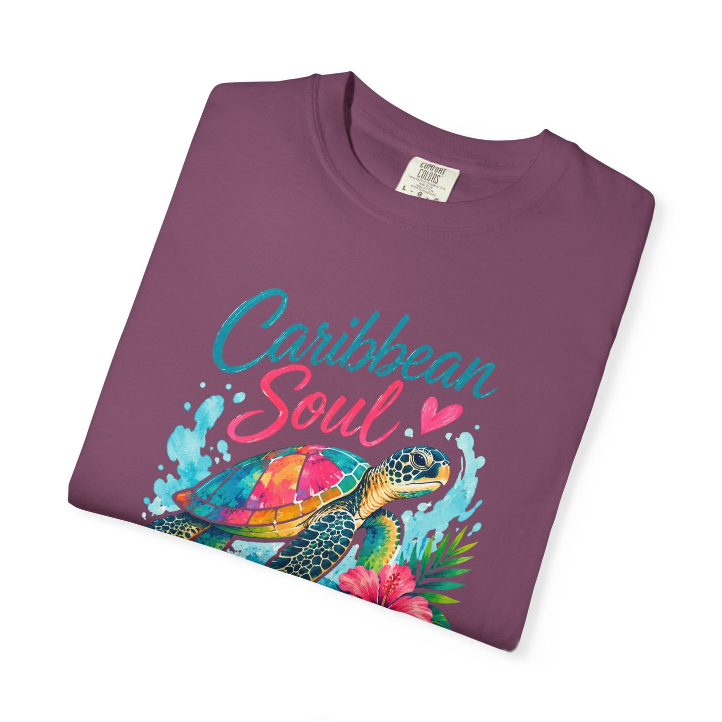 Caribbean Soul T-Shirt — Sea Turtle Floral Tropical Tee