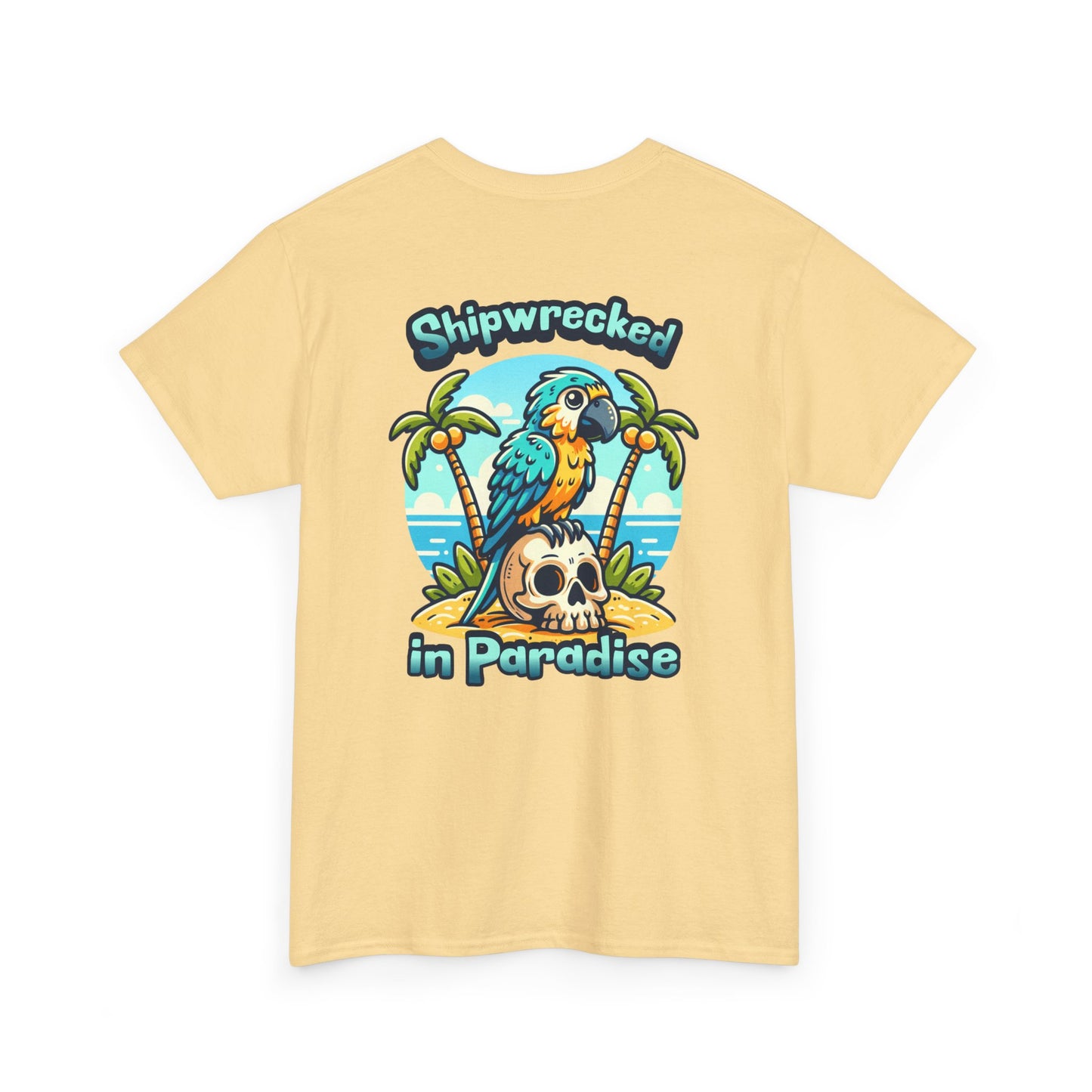 Shipwrecked in Paradise Tropical Unisex Heavy Cotton T-Shirt