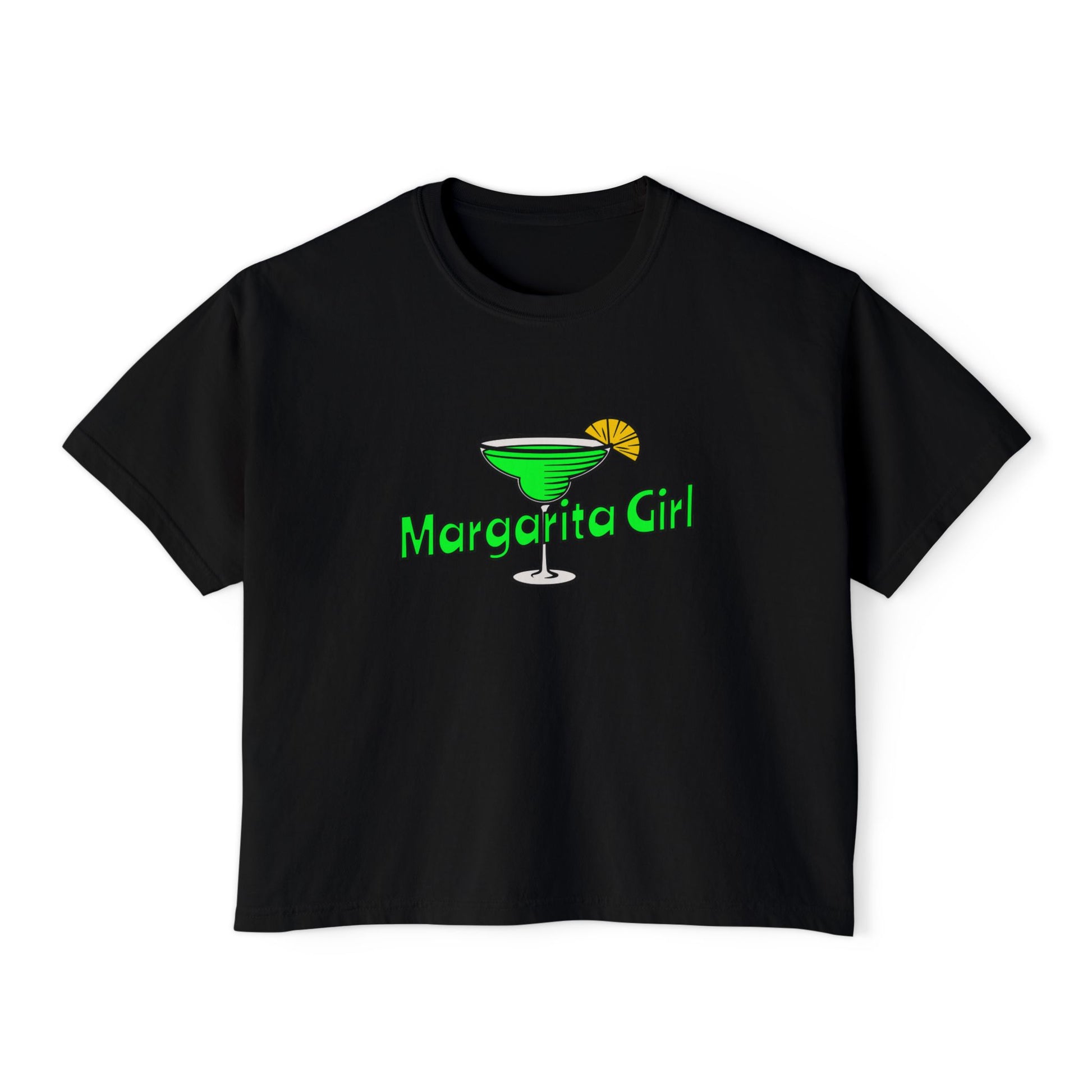 Margarita Girl Boxy Tee — Women's Cocktail Graphic T-Shirt by Caribbean Rays