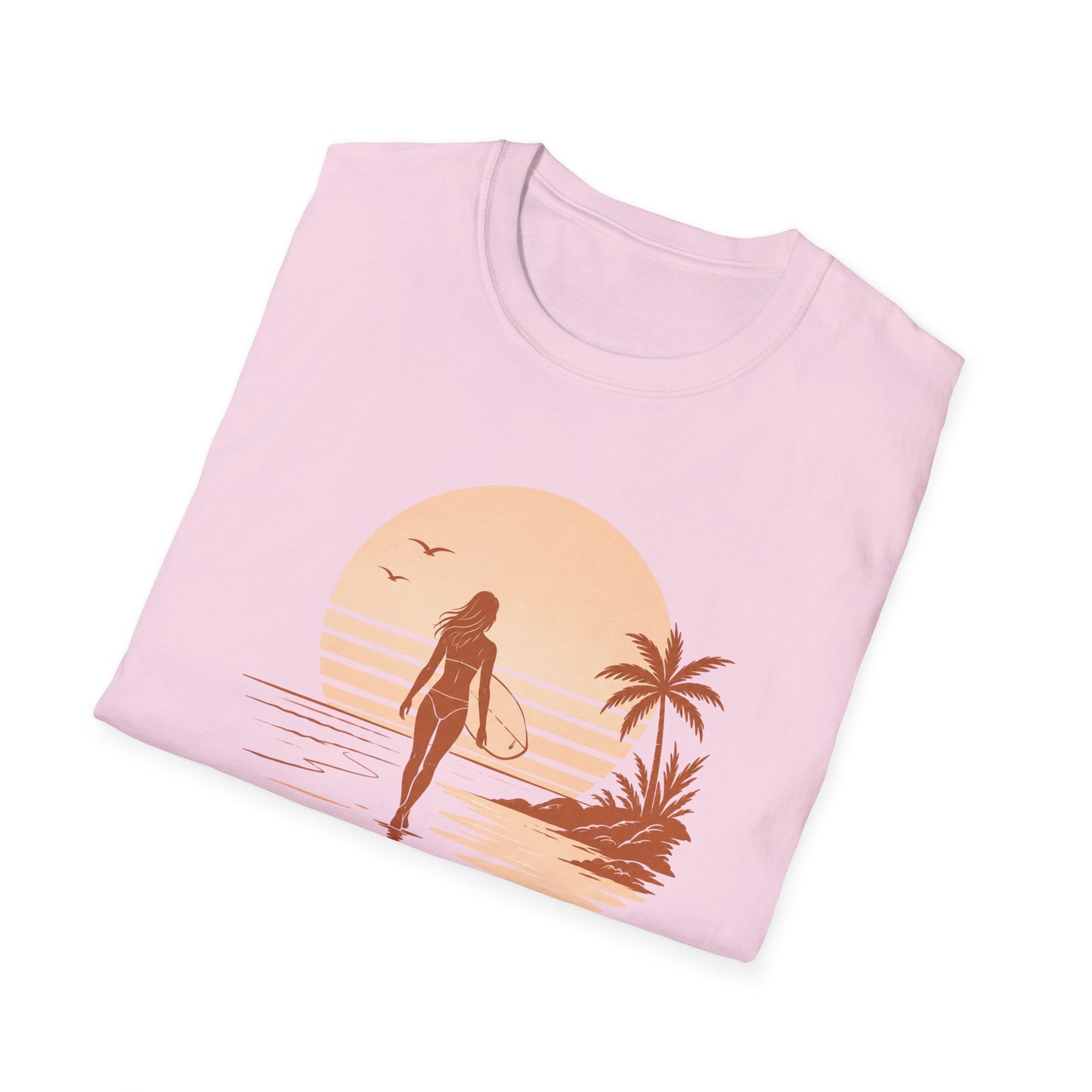 Surf Sunset T-Shirt — "Sun, Salt, Surf, Repeat" Beach Tee