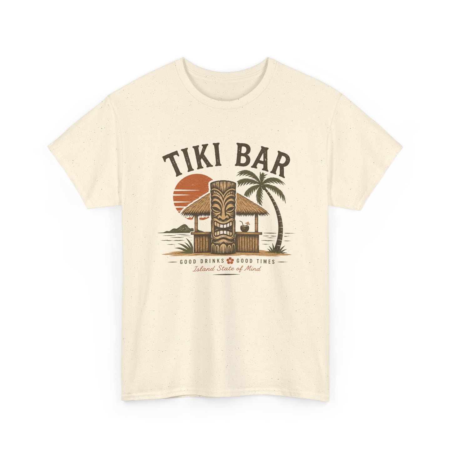 Tiki Bar Vintage Sunset Tee — Tropical Luau Beach Shirt