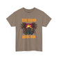 Brown t-shirt with Tiki Island and Aloha Bar graphic design on a white  background  at Caribbean Rays