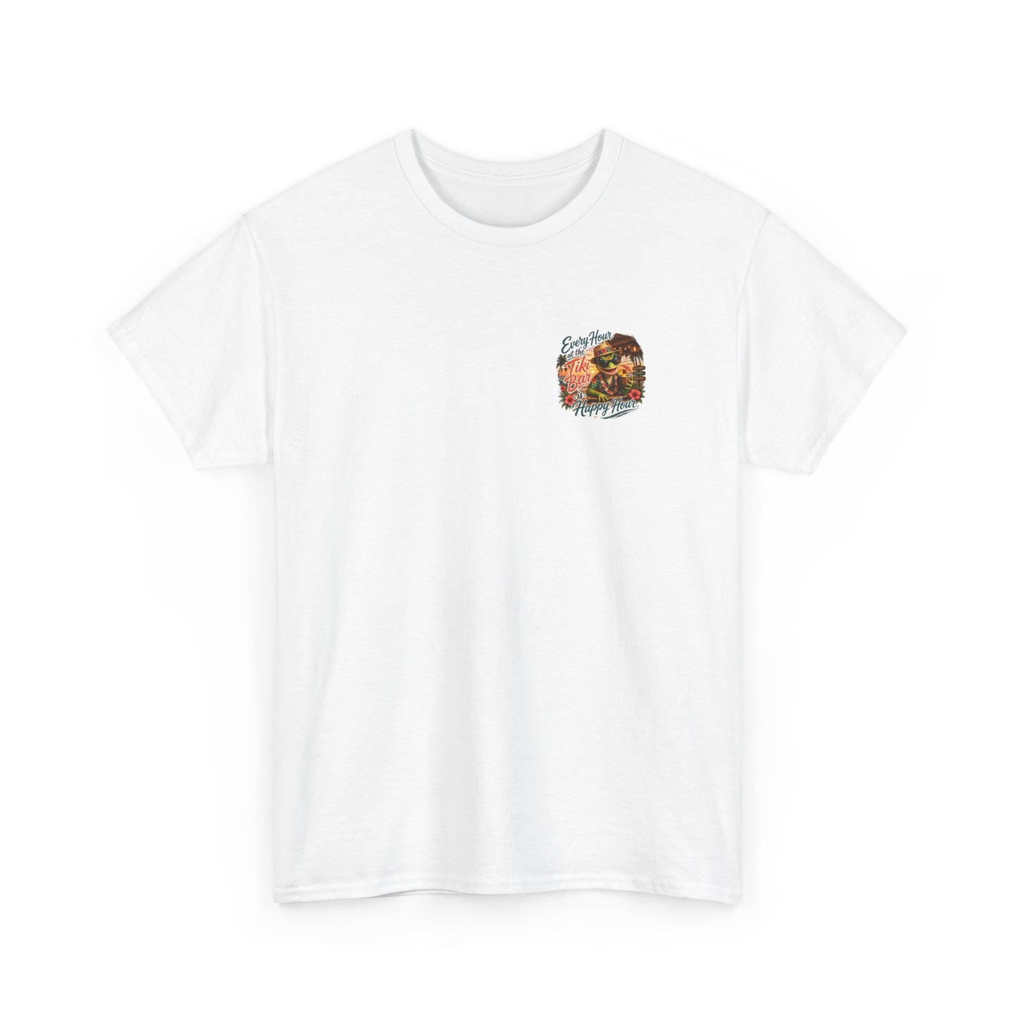 T-Shirt - "Every Hour at the Tiki Bar is Happy Hour" Vintage Tropical Tee