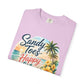 Sandy Toes Happy Life T-Shirt — Tropical Beach Vacation Tee