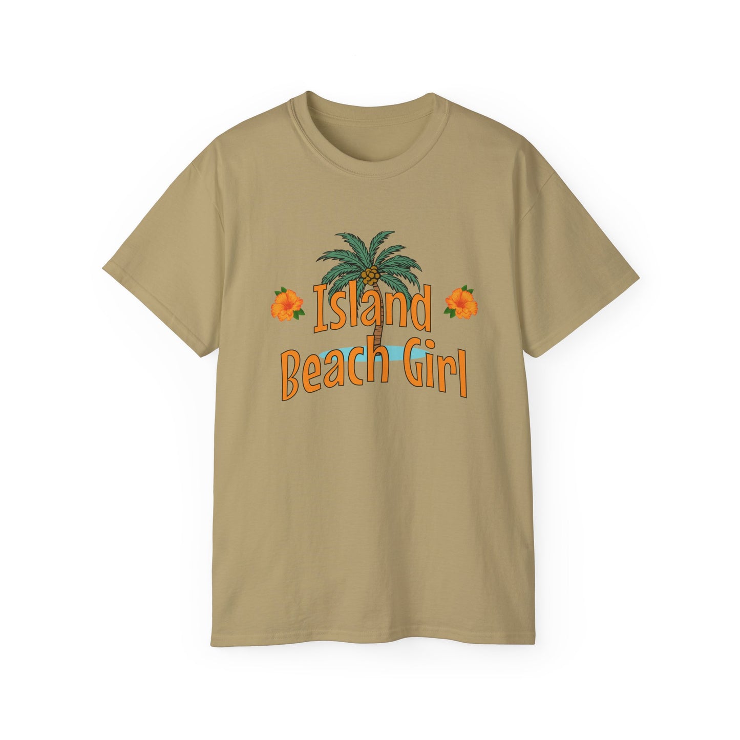 Tiki Beach Collection Island Beach Girl Unisex Ultra Cotton Tee at Caribbean Rays