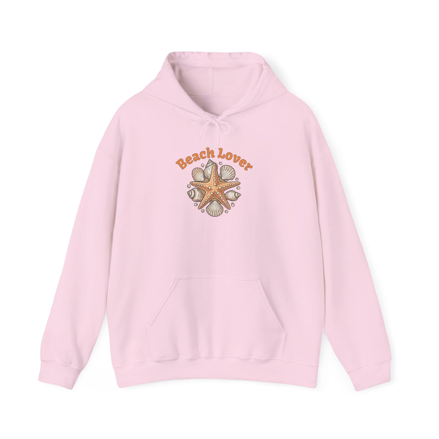 Beach Lover Starfish Hoodie — Coastal Seashell Graphic Sweatshirt