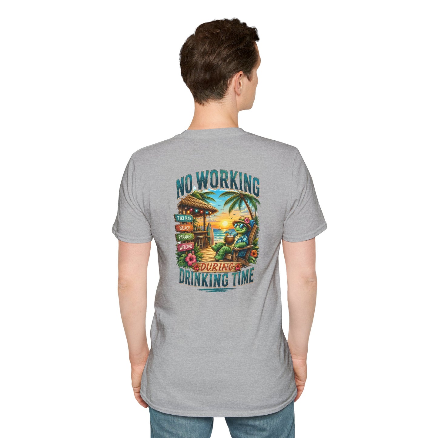 No Working During Drinking Time Unisex Softstyle T-Shirt