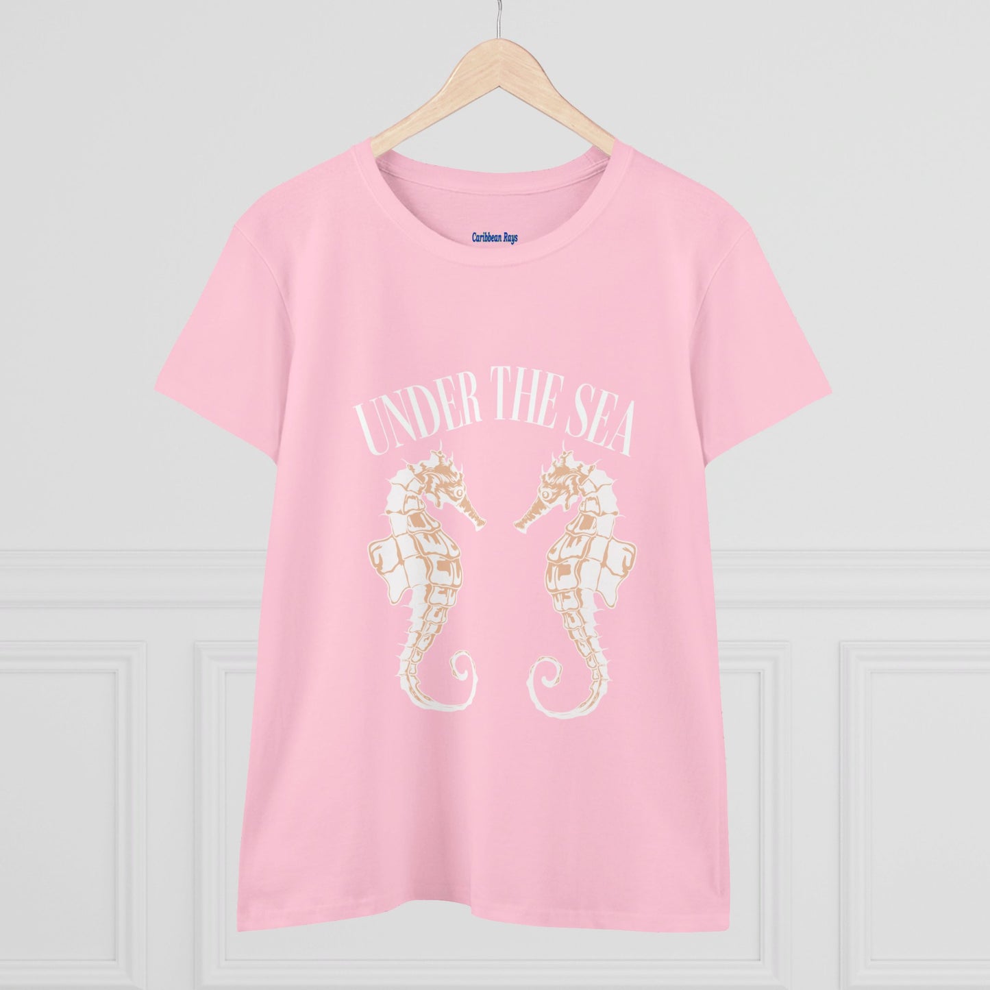 Under The Sea Seahorse Women's Midweight Cotton Tee