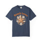Navy blue t-shirt with starfish and shell design and 'Beach Lover' text on a white background