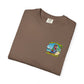 T-Shirt — "Living in Paradise and Loving It" Tropical Parrot Beach Tee