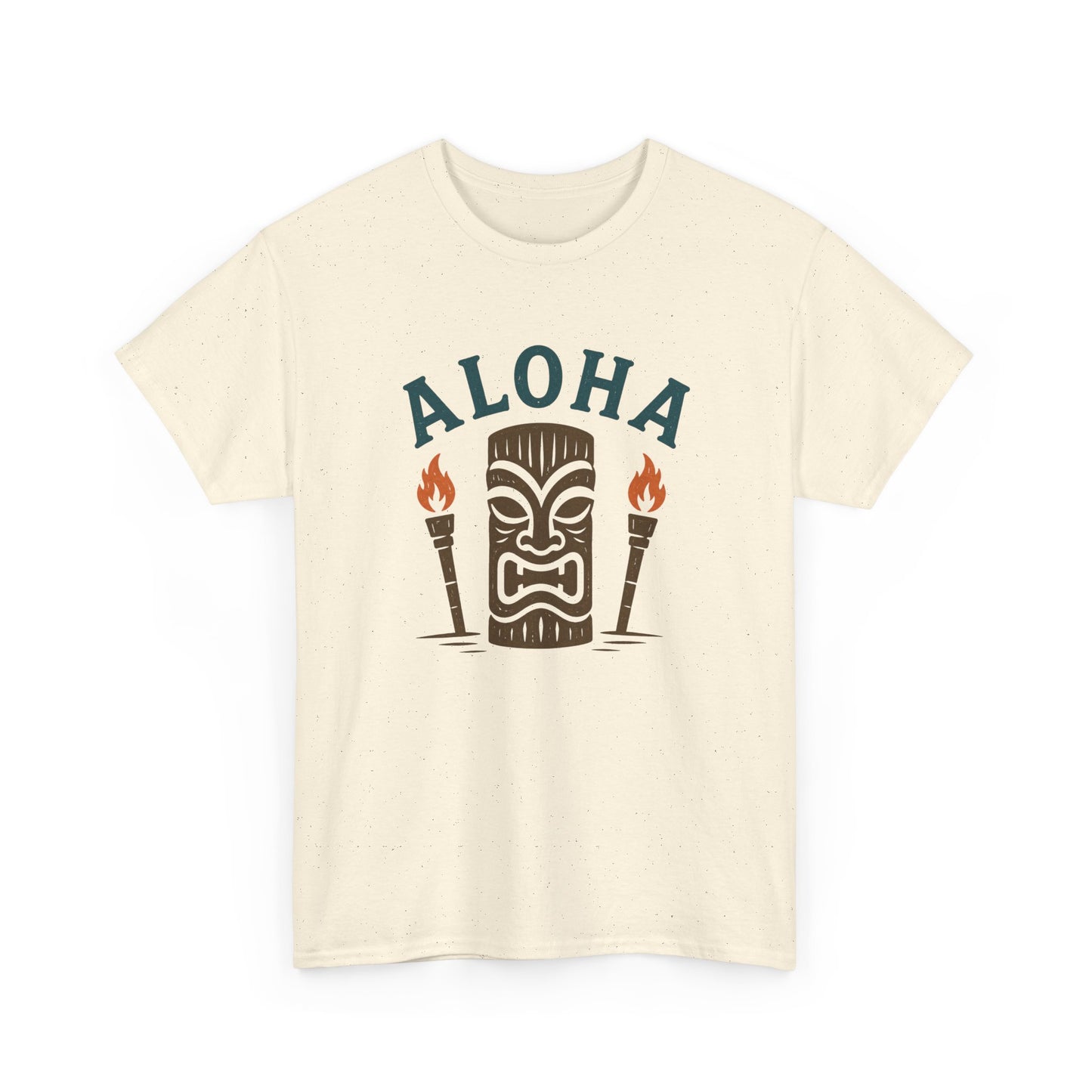 Aloha Tiki Tribal Tee with Torches- Tiki T-Shirt