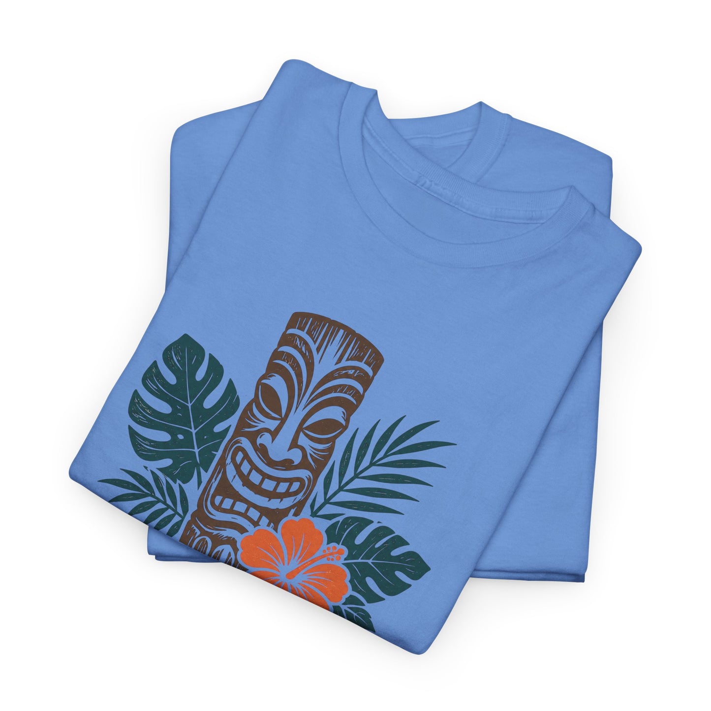 Island State of Mind T-Shirt — Tropical Tiki Tee with Hibiscus & Palm Leaves