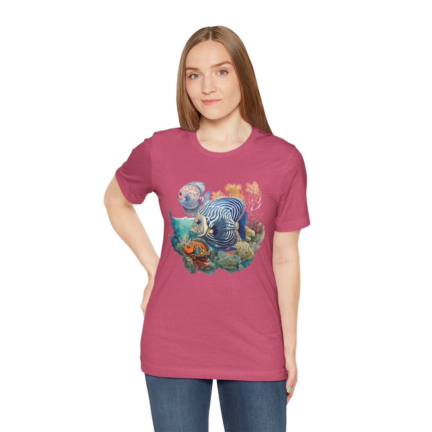 Coral Reef Fish Tee - Unisex Short Sleeve T-Shirt, Ocean Vibes, Marine Life Lover Gift,