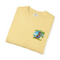 T-Shirt — "Living in Paradise and Loving It" Tropical Parrot Beach Tee
