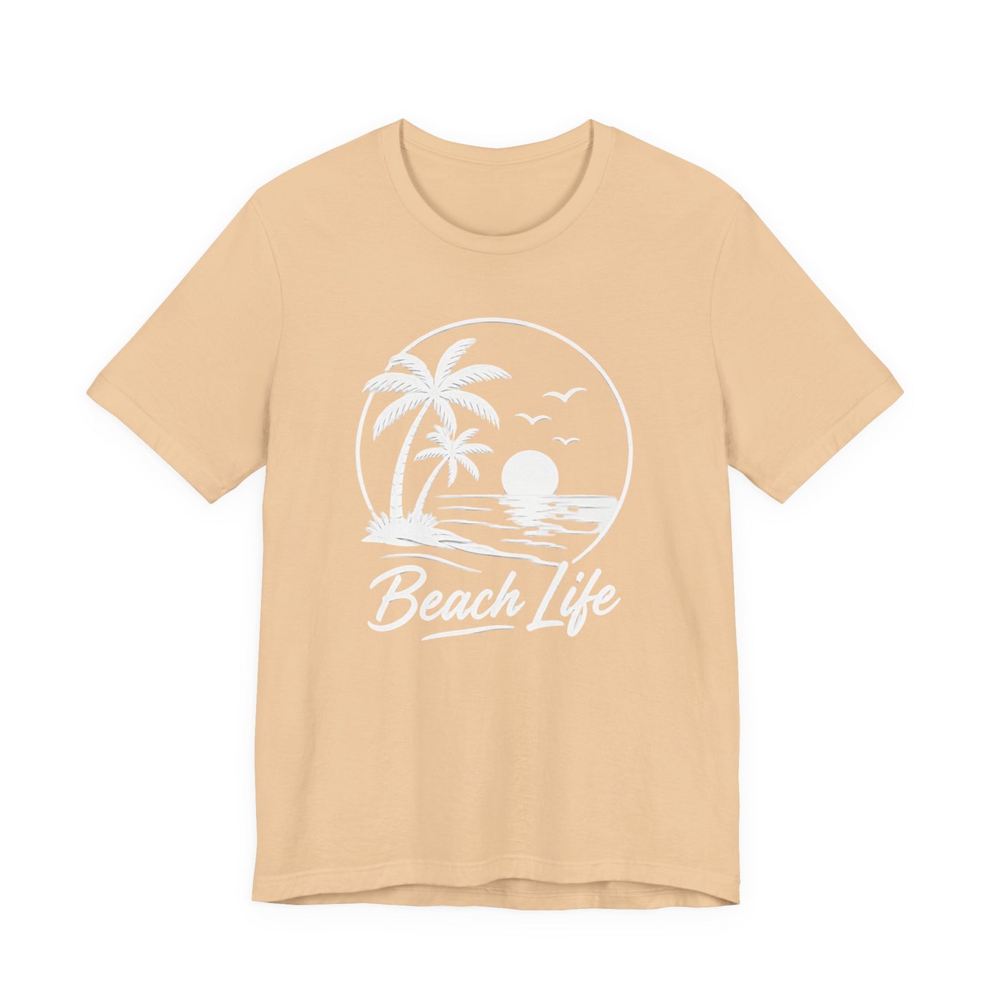 Beach Life T-Shirt – Palm Tree Sunset Graphic Tee