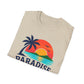 Paradise Found T‑Shirt — Retro Sunset Palm Beach Tee