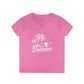 Bahamas Palm Beach V-Neck Tee — Ladies' Tropical Vacation T-Shirt
