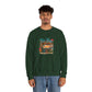 Tiki Bar Crewneck Sweatshirt — Retro Tropical Sunset Design