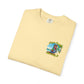 T-Shirt — "Living in Paradise and Loving It" Tropical Parrot Beach Tee