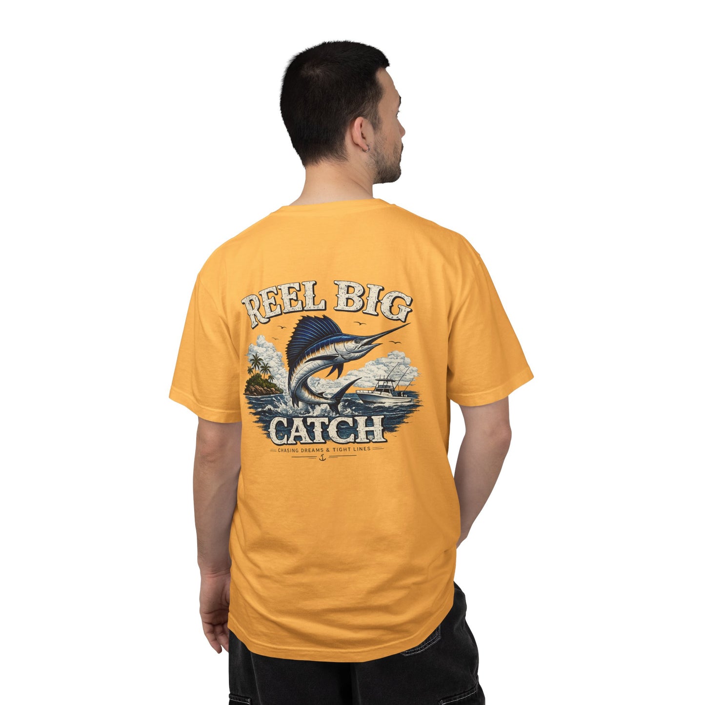 Reel Big Catch Fishing T-Shirt — Sailfish Offshore Angler Tee
