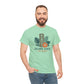 Island State of Mind T-Shirt — Tropical Tiki Tee with Hibiscus & Palm Leaves