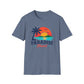 Paradise Found T‑Shirt — Retro Sunset Palm Beach Tee