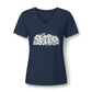 Floral Flip-Flop V-Neck Tee — Women's Tropical Beach Shirt