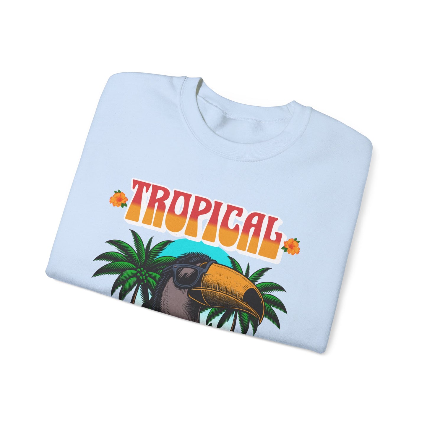 Tropical Toucan Crewneck Sweatshirt – Unisex Heavy Blend