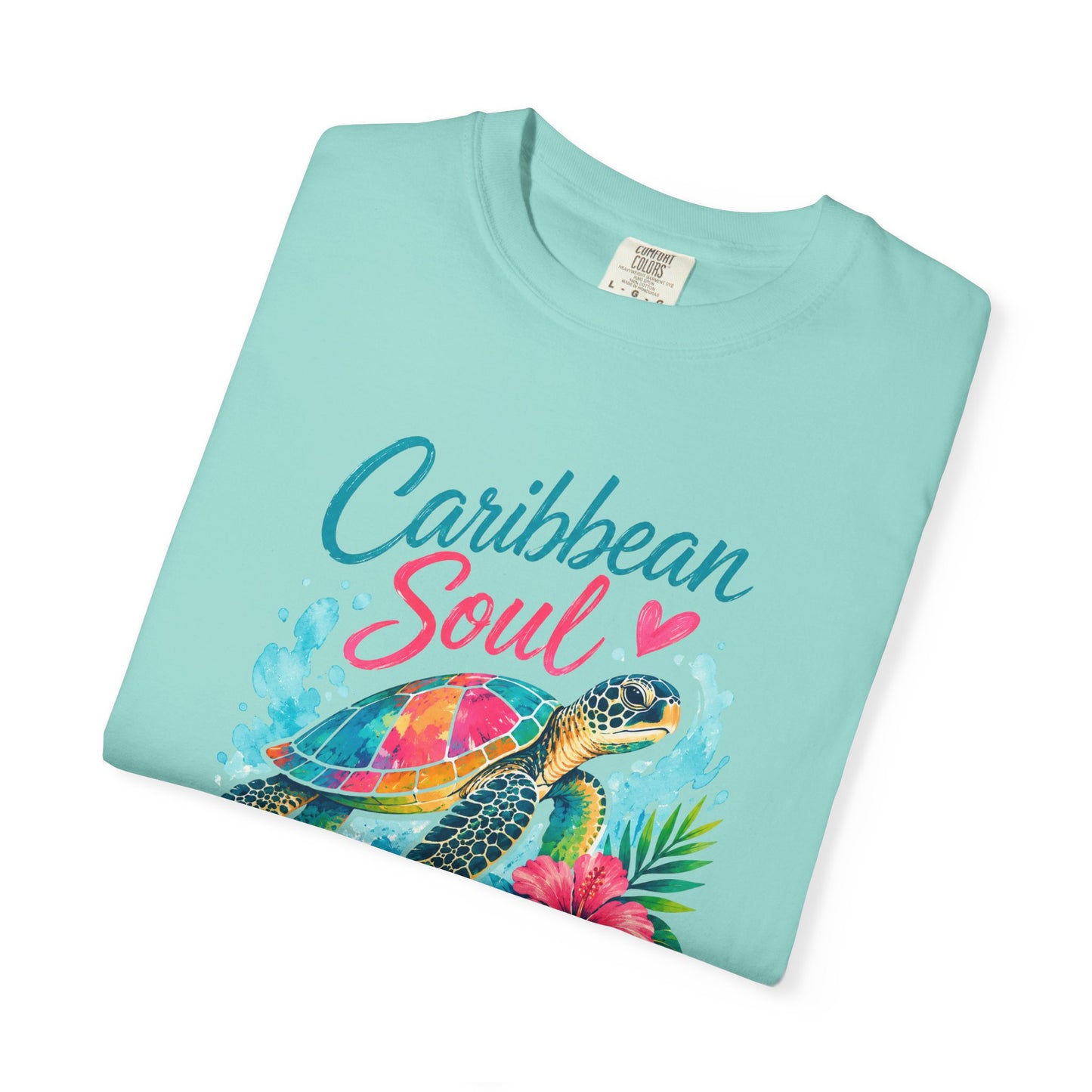 Caribbean Soul T-Shirt — Sea Turtle Floral Tropical Tee