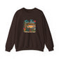 Tiki Bar Crewneck Sweatshirt — Retro Tropical Sunset Design