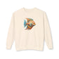 Beach Club Vibrant Fish Art Unisex Lightweight Crewneck Sweatshirt