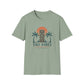 Tiki Vibes Sunset Tee (Palm Trees & Tiki Mask)