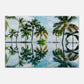 1Palm Tree Reflections Canvas Wall Print by Caribbean Rays