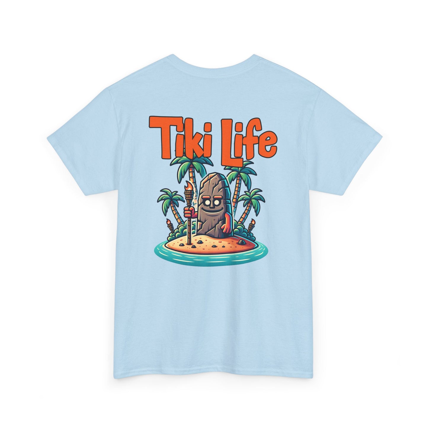 Tiki Life Island Tee - Unisex Heavy Cotton T-Shirt