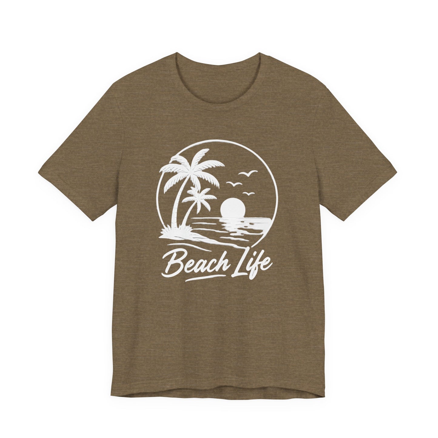 Beach Life T-Shirt – Palm Tree Sunset Graphic Tee