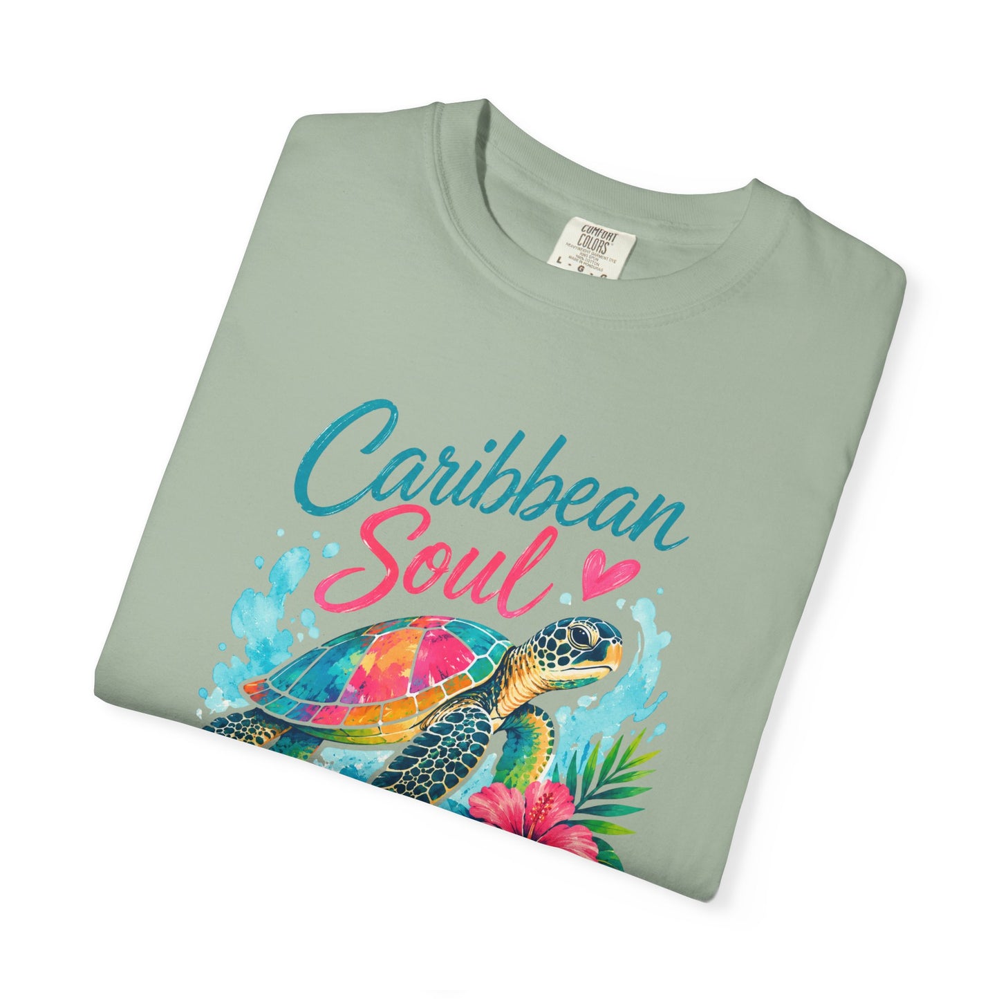 Caribbean Soul T-Shirt — Sea Turtle Floral Tropical Tee