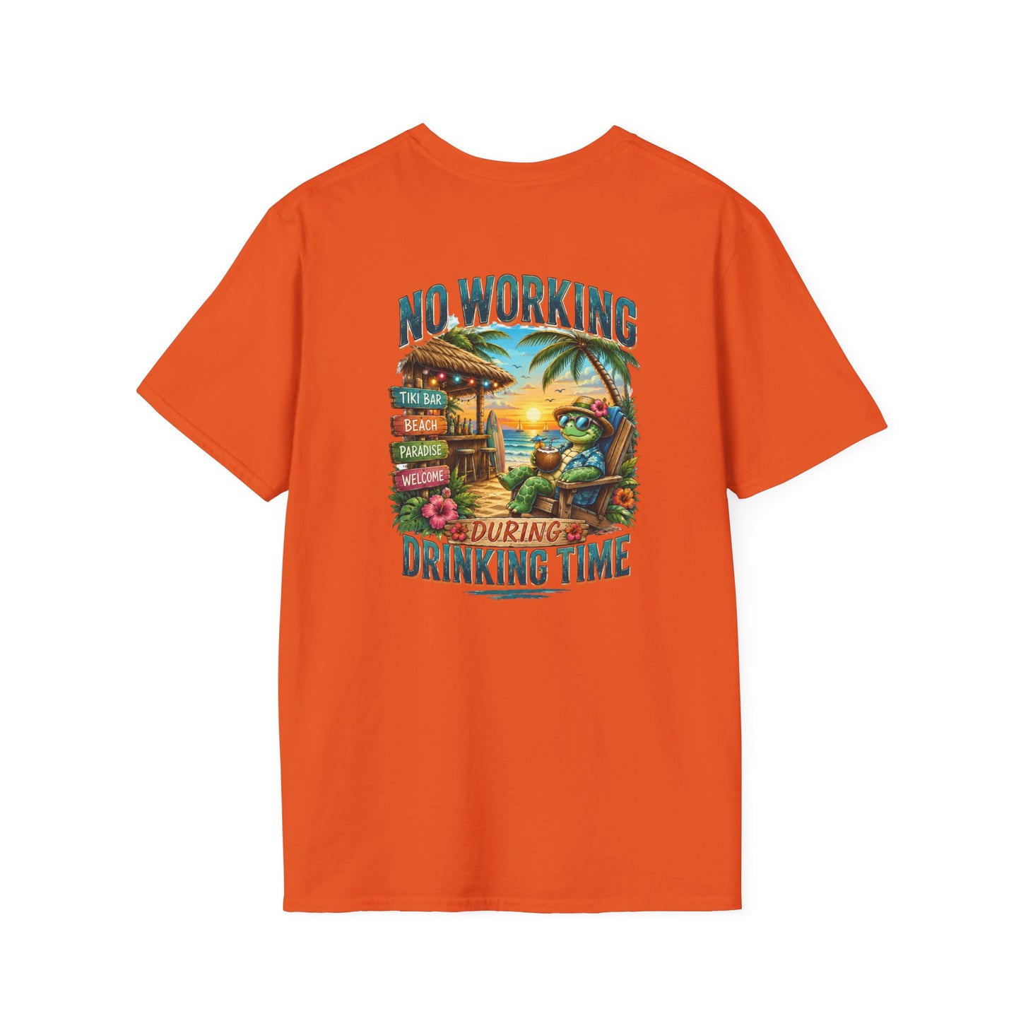 No Working During Drinking Time Unisex Softstyle T-Shirt