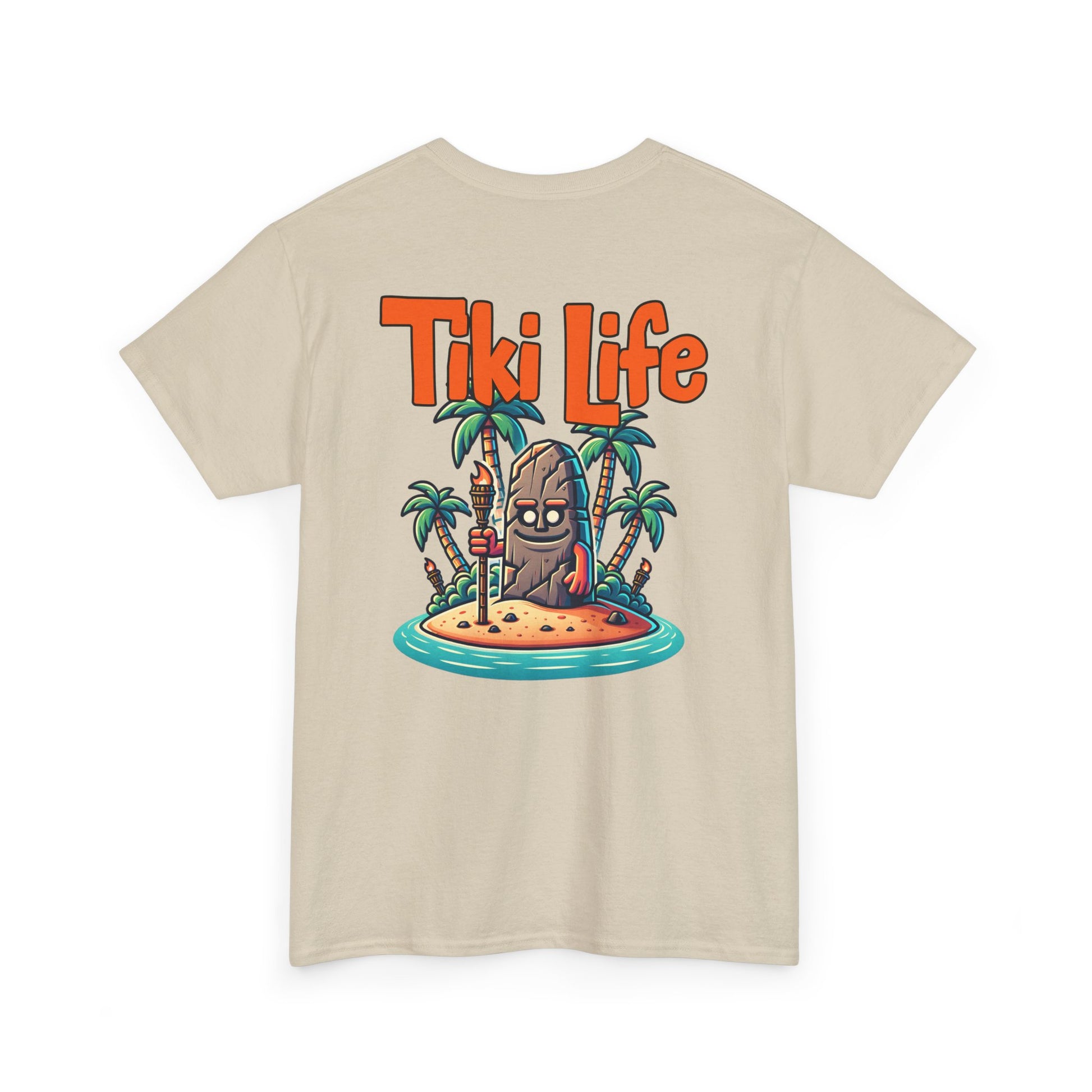 Tiki Life Island Tee - Unisex Heavy Cotton T-Shirt at Caribbean Rays
