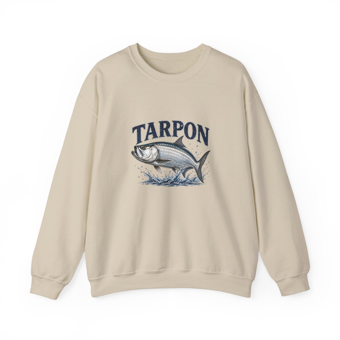 Tarpon Fishing Crewneck Sweatshirt — Vintage Tarpon Graphic Pullover