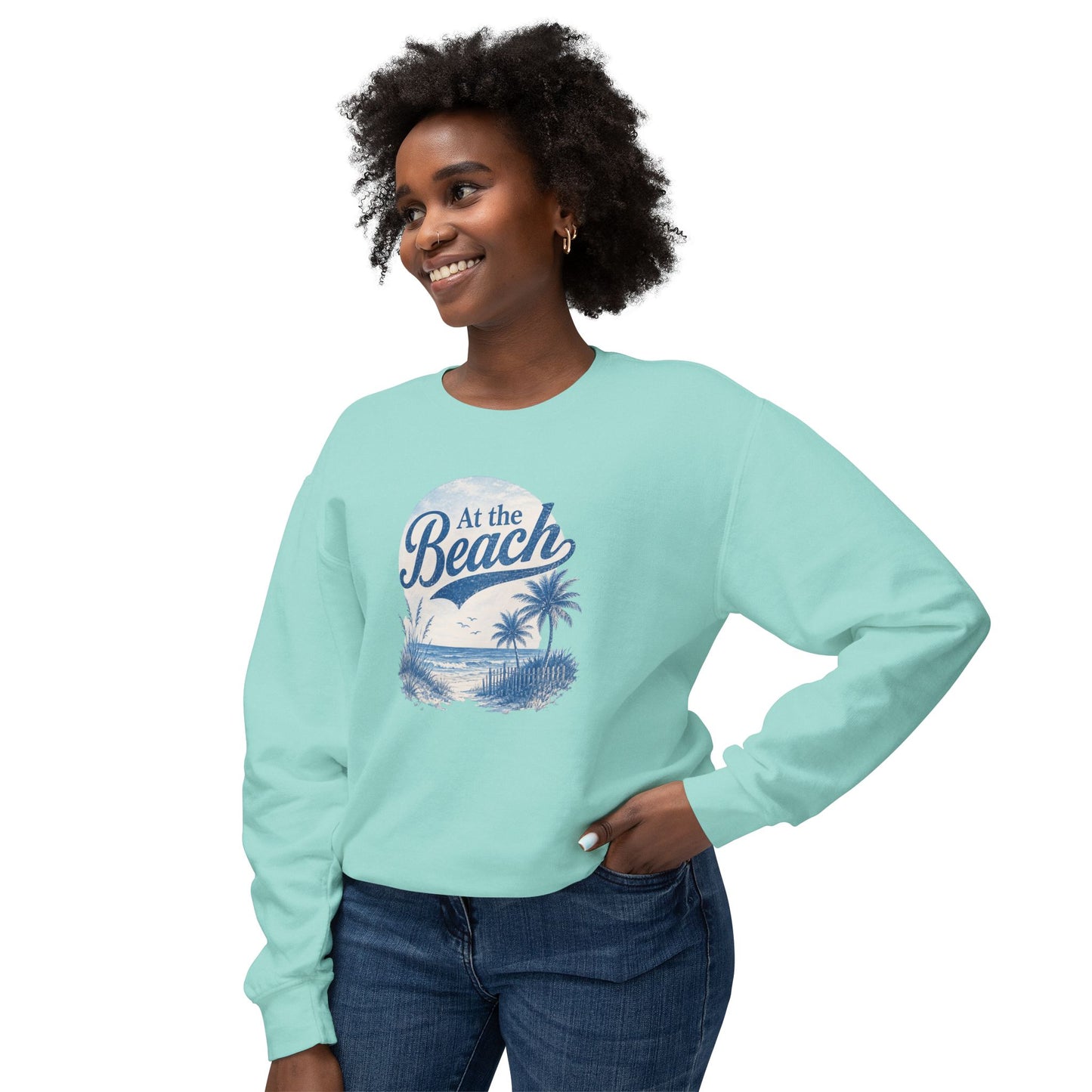 At The Beach Lightweight Crewneck Sweatshirt