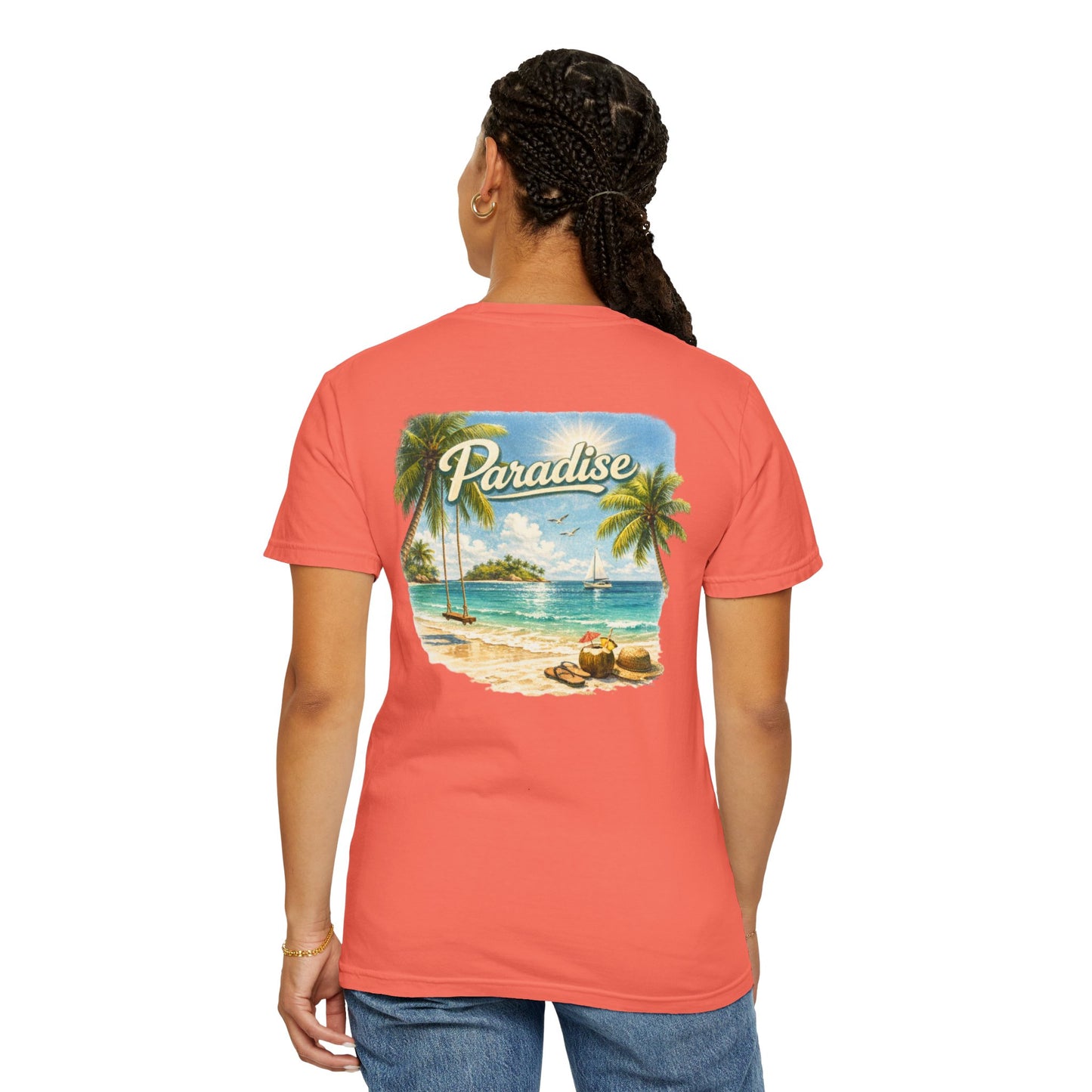 "Paradise" Tropical Beach Island Graphic Tee