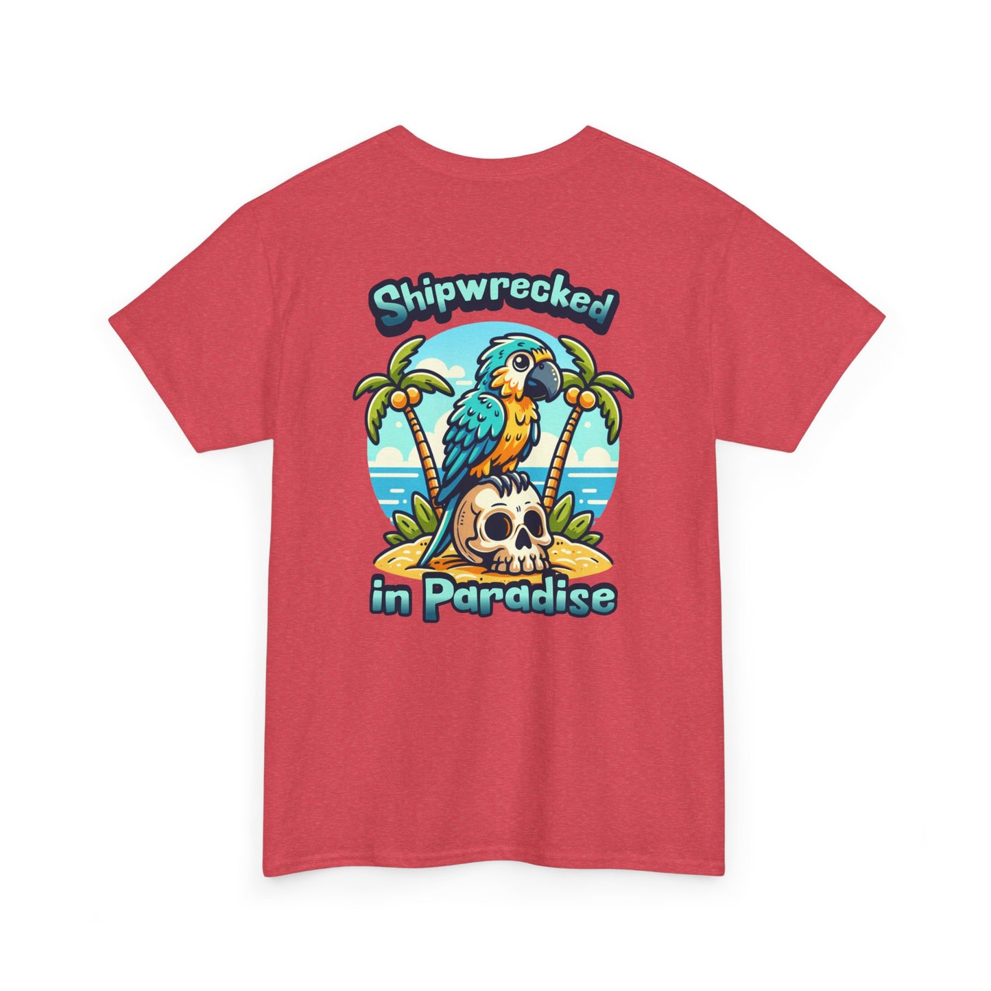 Shipwrecked in Paradise Tropical Unisex Heavy Cotton T-Shirt