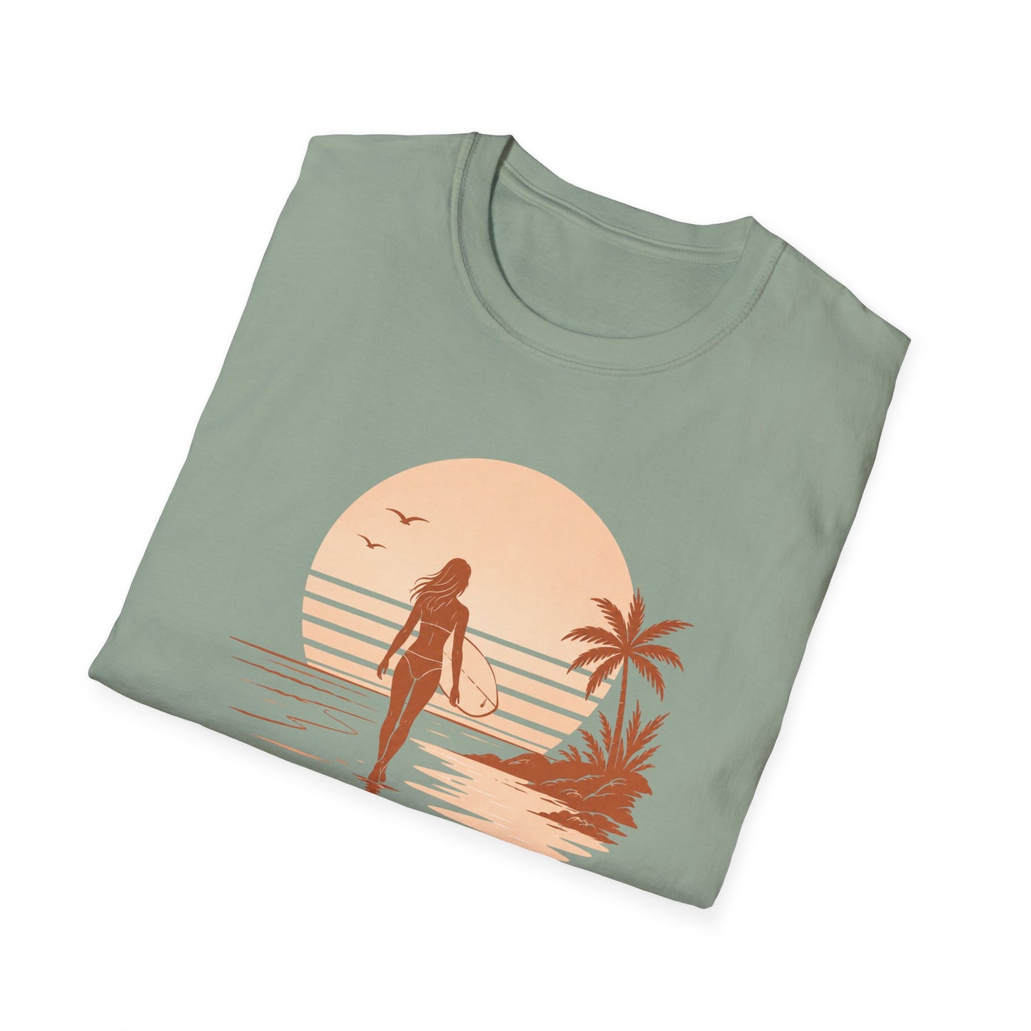 Surf Sunset T-Shirt — "Sun, Salt, Surf, Repeat" Beach Tee