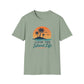 Island Life T-Shirt — "Livin' The Island Life" Retro Palm Sunset Tee